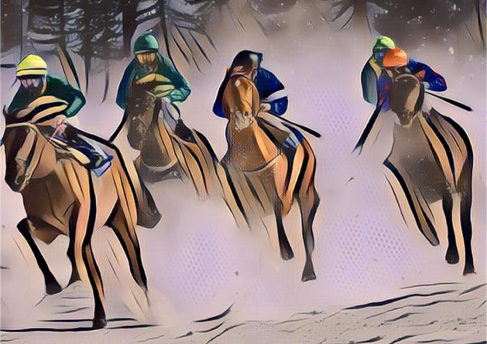 Racing Horses By Creative Bubble Art